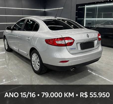 RENAULT FLUENCE 2.0 DYNAMIQUE 16V FLEX 4P AUTOMÁTICO RENAULT FLUENCE 2.0 DYNAMIQUE 16V FLEX 4P AUTOMÁTICO